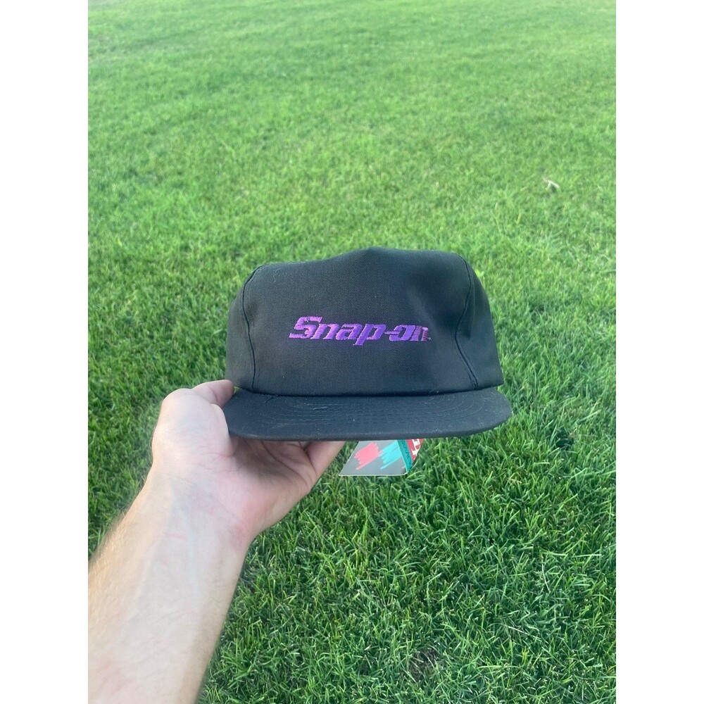 80s Snap-on trucker hat new old stock purple and black snap back